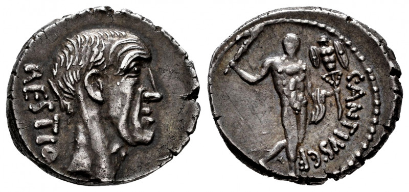 Antius. C. Antius C.f. Restio. Denarius. 47 BC. Rome. (Ffc-152). (Craw-455/1). (...