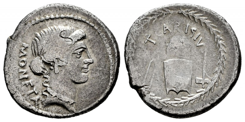 Carisius. T. Carisius. Denarius. 46 BC. Rome. (Rsc-1a). (Ffc-541). (Craw-464/2)....
