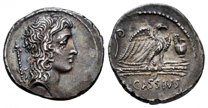 Cassius. Q. Cassius Longinus. Denarius. 55 BC. Rome. (Ffc-557). (Craw-428/3). (C...