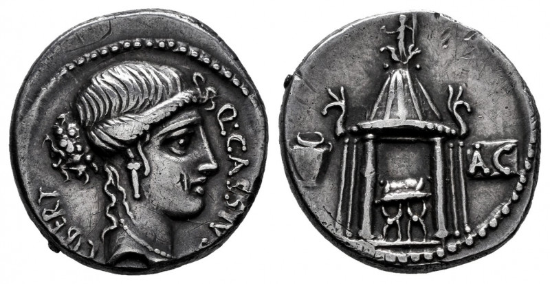 Cassius. Q. Cassius Longinus. Denarius. 55 BC. Rome. (Rsc-8). (Ffc-560). (Craw-4...