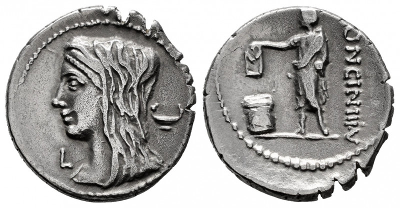 Cassius. L. Cassius Longinus. Denarius. 55 BC. Rome. (Rsc-10 var.). (Ffc-561). (...