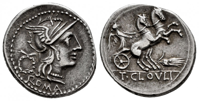 Cloulius. T. Cloelius. Denarius. 128 BC. Rome. (Rsc-1). (Ffc-572). (Craw-260/1)....