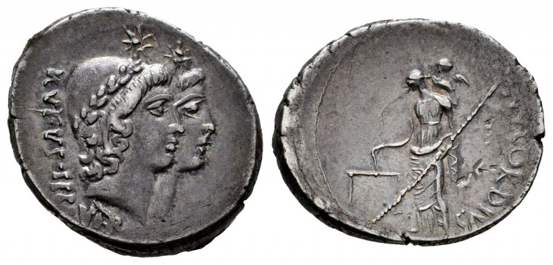 Cordius. Manius Cordius Rufus. Denarius. 46 BC. Rome. (Rsc-2a). (Ffc-605). (Craw...