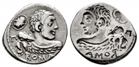 Cornelius. Pub Cornelius Lentulus Marcellinus. Incuse denarius. 100 BC. Auxiliary mint of Rome. (Rsc-25b). (Ffc-619). (Craw-no cita). (Cal-480). Anv.:...