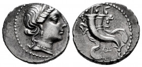 Cornelius. L. Cornelius Sylla Félix, imperator. Denarius. 81 BC. (Rsc-33). (Ffc-629). (Craw-375/2). (Cal-488). Anv.: Head of Venus right. Rev.: Q. (qu...