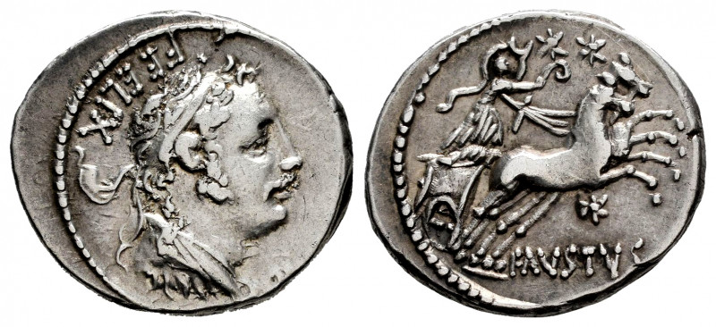 Cornelius. Faustus Cornelius Sulla. Denarius. 56 BC. Rome. (Rsc-60a). (Ffc-638)....