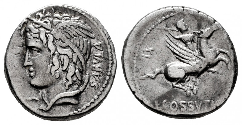 Cossutius. L. Cossutius C.f. Sabula. Denarius. 74 BC. Rome. (Rsc-1). (Ffc-655). ...