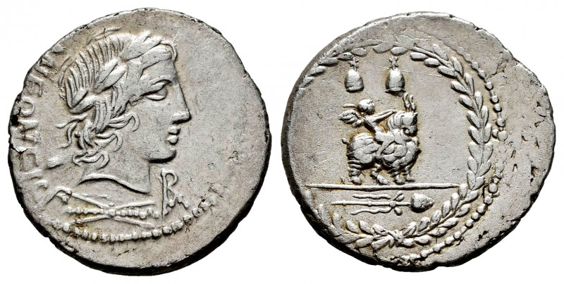 Fonteius. Mn. Fonteius C.F. Denarius. 85 BC. Auxiliary mint of Rome. (Rsc-9). (F...