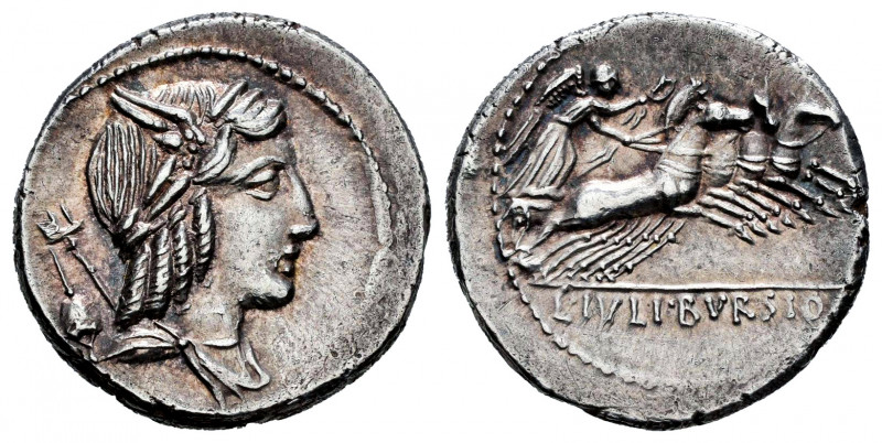 Julius. L. Julius Bursio. Denarius. 85 BC. Auxiliary mint of Rome. (Rsc-5). (Ffc...