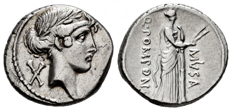 Pomponius. Q. Pomponius Rufus. Denarius. 66 BC. Rome. (Rsc-13). (Ffc-1038). (Cra...