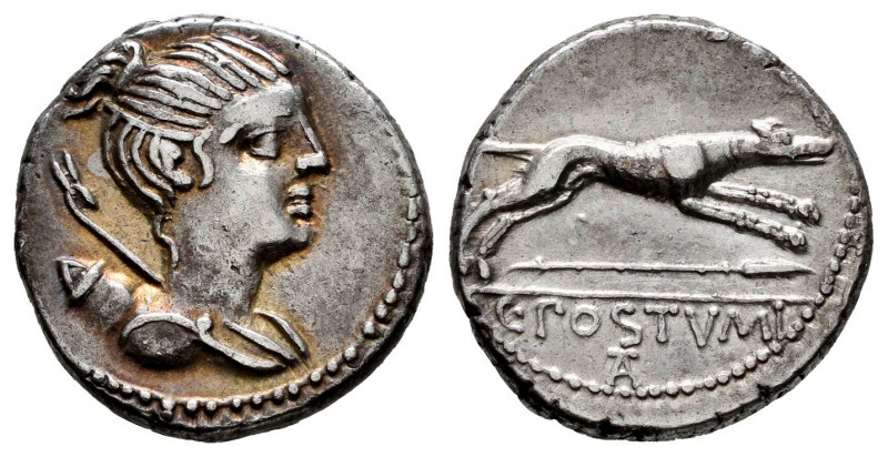 Postumius. C.Postumius At. (o Ta). Denarius. 74 BC. Rome. (Rsc-9). (Ffc-1073). (...