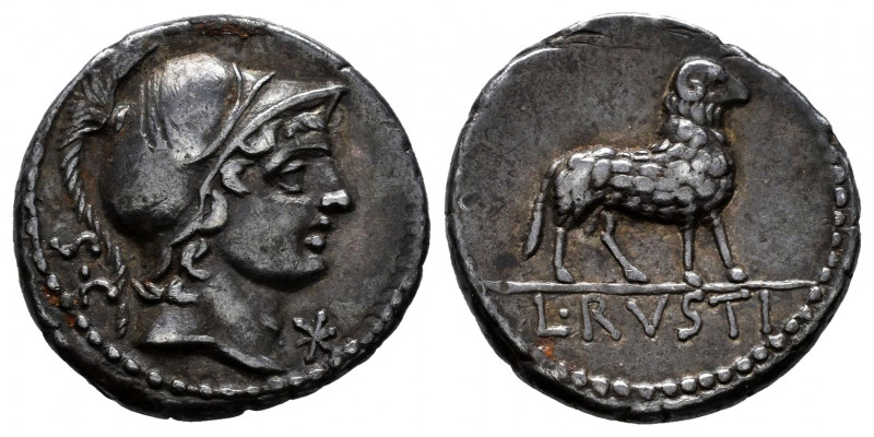 Rustius. L. Rustius. Denarius. 76 BC. Rome. (Rsc-1). (Ffc-1094). (Craw-389/1). (...