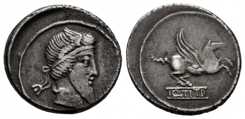 Titius. Q. Titius. Denarius. 90 BC. Central Italy. (Rsc-1). (Ffc-1142). (Craw-34...