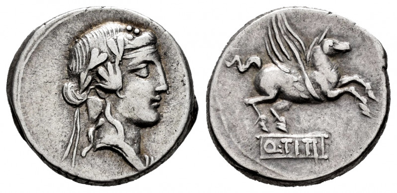 Titius. Q. Titius. Denarius. 90 BC. Central Italy. (Rsc-2). (Ffc-1143). (Craw-34...