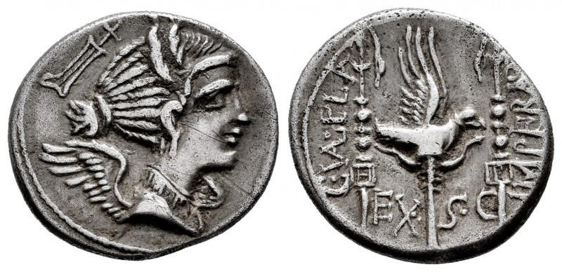 Valerius. C. Valerius FlADcus. Denarius. 82 BC. Galia. (Ffc-1167). (Craw-365/1a)...