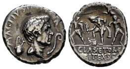 Pompeius Magnus. Sexergue Pompeius Magnus. Denarius. 42-40 BC. Sicilia. (Rsc-17). (Ffc-26). (Craw-511/3a). (Cal-1161). Anv.: MAG. PIVS (IMP. ITER.), h...
