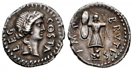 Brutus. Pedanius Costa. Denarius. 43-42 BC. Military mint travelling with Brutus and Cassius in Western Asia Minor or Northern Greece. (Ffc-3). (Craw-...