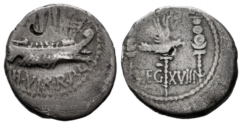 Mark Antony. Denarius. 32-31 BC. Mint moving. (Ffc-54). (Craw-544/33). (Cal-202)...