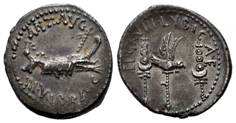 Mark Antony. Denarius. 32-31 BC. Mint moving. (Ffc-56). (Craw-544/11). (Cal-204)...