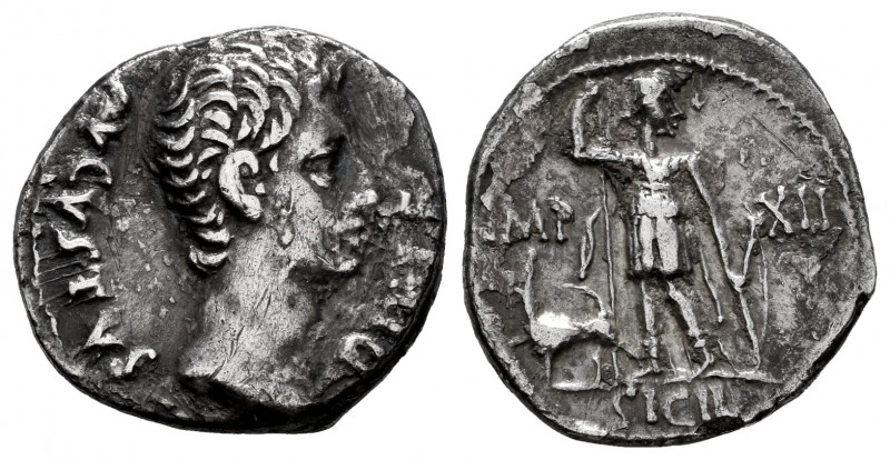 Augustus. Denarius. 11-10 BC. Lugdunum. (Rsc-168). (Ffc-129). (Ric-183). (Cal-83...