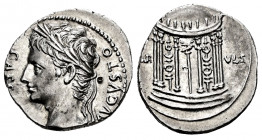 Augustus. Denarius. 18 BC. Colonia Patricia (Córdoba). (Rsc-192). (Ffc-145). (Ric-105b). (Cal-769). Anv.: CAESARI AVGVSTO laureate head of Augustus le...