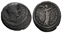 Augustus. L. Livineius Regulus. Denarius. 42 BC. Rome. (Rsc-443). (Ffc-279). (Seaby-no cita). (Cal-905). Anv.: C. CAESAR (III. VIR. R.P.C). bare head ...