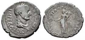 Galba. Denarius. 68 AD. Narbo. (Ric-107). (Rsc-36). Anv.: SER GALBA IMPERATOR, laureate, draped and cuirassed bust right. Rev.: CONCORDIA PROVINCIARVM...
