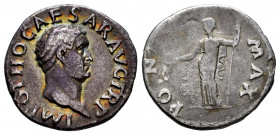 Otho. Denarius. 69 AD. Rome. (Ric-19). (Rsc-9). Anv.: IMP OTHO CAESAR AVG TR P, bare head right. Rev.: PONT MAX, Aequitas, draped, standing left, hold...