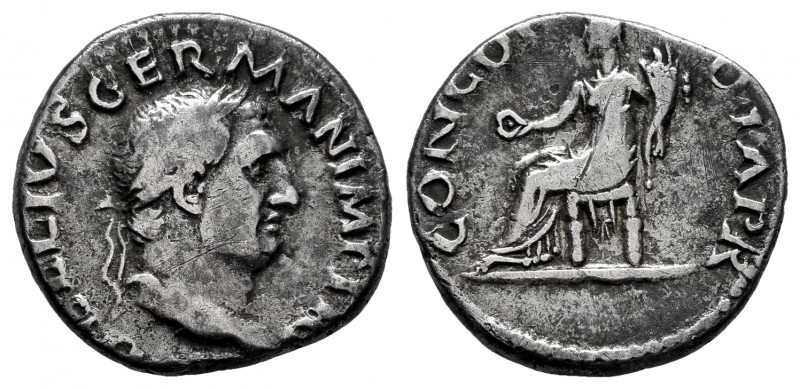 Vitellius. Denarius. 69 AD. Rome. (Ric-90). (Rsc-20). Anv.: (A VIT)ELLIVS GERM I...