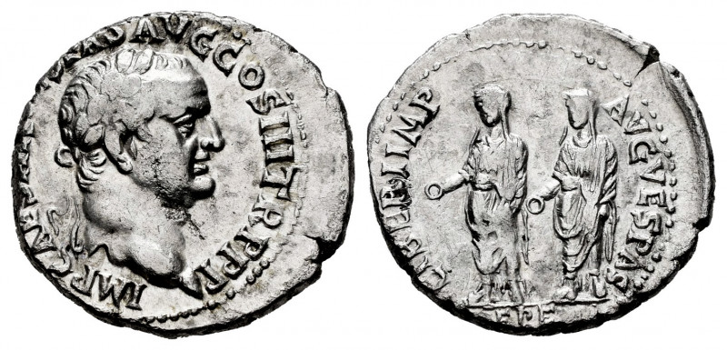 Vespasian. Denarius. 71 AD. Ephesus. (Ric-1430). (C-250). (Bmc-456). Anv.: IMP C...