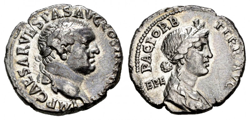 Vespasian. Denarius. 71 AD. Ephesus. (Ric-II 1434). (Rpc-II 835 var). (Rsc-293 v...