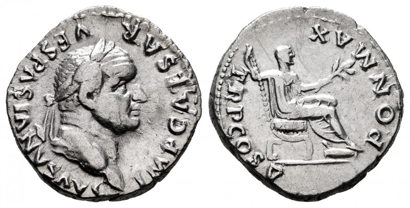 Vespasian. Denarius. 74 AD. Rome. (Ric-II 1. 702). (Bmcre-136). (Rsc-364). Anv.:...