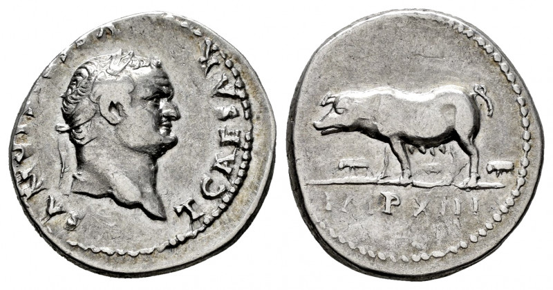 Titus. Denarius. 77-79 AD. Rome. (Rsc-104). (Ric-986 Vespasiano). Anv.: T CAESAR...