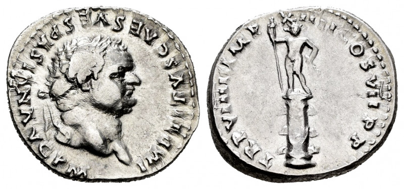 Titus. Denarius. 79-81 AD. Rome. (Ric-28). (Rsc-272). Anv.: IMP TITVS CAES VESPA...