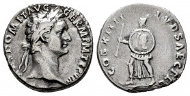 Domitian. Denarius. 88 AD. Rome. (Ric-II 2.596). (Bmcre-131/2). (Rsc-76/7). Anv.: (IMP) CAES DOMIT AVG GERM P M TR P VIII, laureate head to right. Rev...