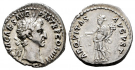 Nerva. Denarius. 97 AD. Rome. (Ric-II 13). (Bmcre-24). (Rsc-6). Anv.: IMP NERVA CAES AVG PII M TR P COS III P P, laureate head right. Rev.: AEQVITAS A...