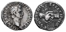 Nerva. Denarius. 97 AD. Rome. (Ric-II 14). (Bmcre-25). (Rsc-20). Anv.: IMP NERVA CAES [AVG P] M TR P COS III P P, laureate head to right. Rev.: CONCOR...
