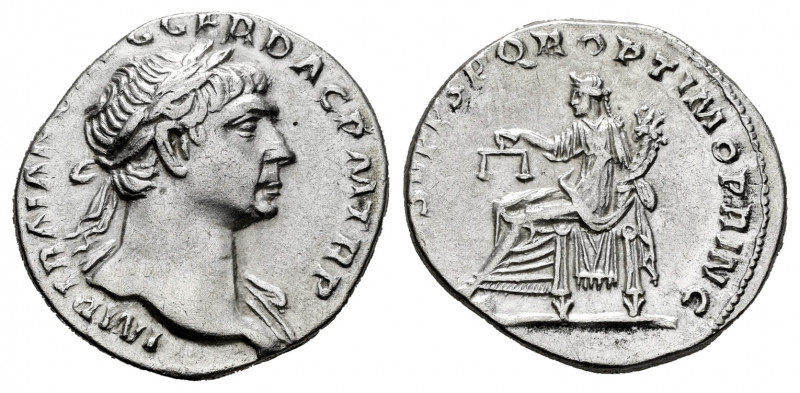Trajan. Denarius. 103-111 AD. Rome. (Ric-II 119). (Rsc-86). (Bmcre-288). Anv.: I...