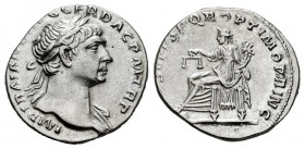 Trajan. Denarius. 103-111 AD. Rome. (Ric-II 119). (Rsc-86). (Bmcre-288). Anv.: IMP TRAIAN(O AVG) GER DAC P M TR P, laureate bust to right, drapery ove...