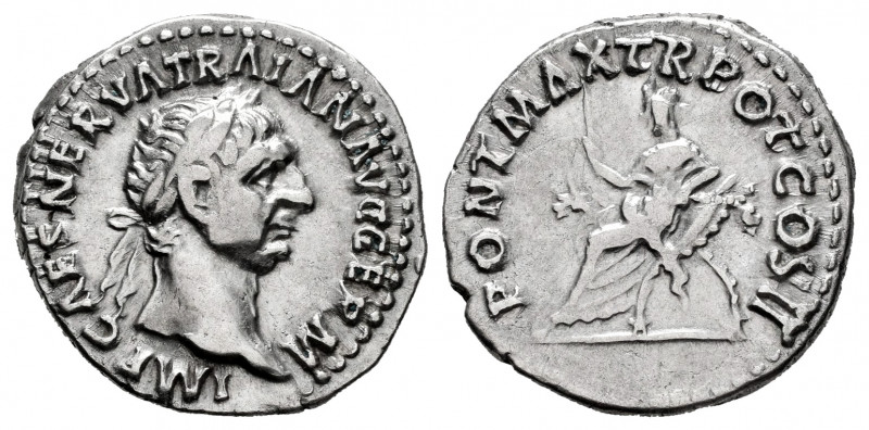 Trajan. Denarius. 98-99 AD. Rome. (Ric-11). (Bmcre-9). (Rsc-301). Anv.: IMP CAES...