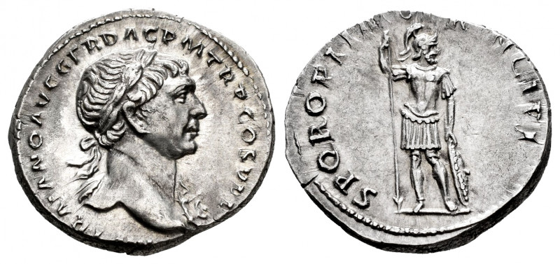 Trajan. Denarius. 103-111 AD. Rome. (Ric-162). (Bmcre-158). (Rsc-378a). Anv.: IM...