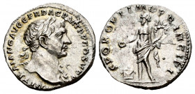 Trajan. Denarius. 103-104 AD. Rome. (Ric-II 183). (Rsc-394a). (Bmcre-209). Anv.: IMP TRAIANO AVG GER DAC P M TR P COS V P P, laureate bust to right, a...