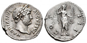 Hadrian. Denarius. 126-127 AD. Rome. (Ric-II 3.848). (Rsc-358). Anv.: HADRIANVS AVGVSTVS, laureate head right, slight drapery on far shoulder. Rev.: C...
