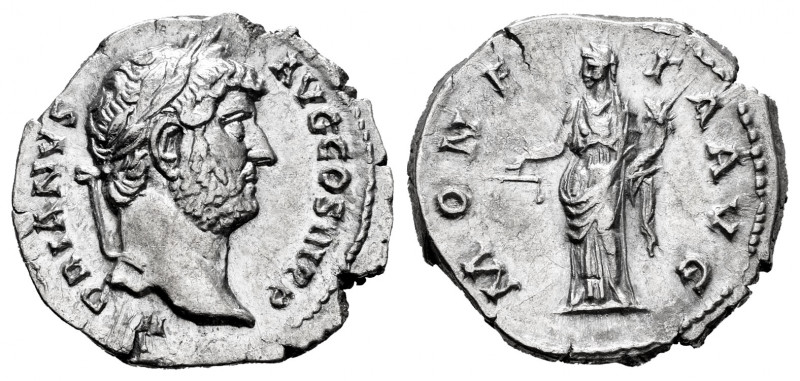 Hadrian. Denarius. 136 AD. Rome. (Ric-256). (Bmcre-677). (Rsc-963). Anv.: HADRIA...