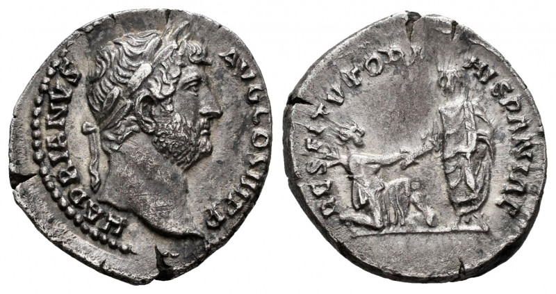 Hadrian. Denarius. 130-133 AD. Rome. (Ric-II 3.1580). (Bmcre-889). (Rsc-1270). A...