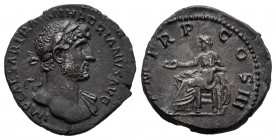 Hadrian. Denarius. 119-125 AD. Rome. (Ric-II 3.218). (Rsc-1149). Anv.: IMP CAESAR TRAIAN HADRIANVS AVG, laureate bust of Hadrian right, slight drapery...