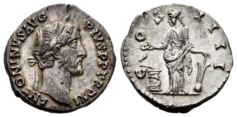 Antoninus Pius. Denarius. 148-149 AD. Rome. (Ric-167). (Bmcre-622). (Rsc-280). A...