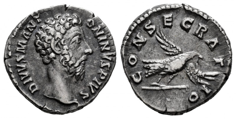 Divus Marcus Aurelius. Denarius. 180 AD. Rome. (Ric-265 (Comodo)). (Rsc-81). Anv...