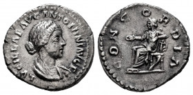 Lucilla. Denarius. 161-163 AD. Rome. (Ric-III 757). (Bmcre-305). (Rsc-6). Anv.: AVG ANTONINI AVG F, draped bust to right. Rev.: CONCORDIA, Concordia s...