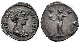 Crispina. Denarius. 178-191 AD. Rome. (Ric-286a). Anv.: CRISPINA AVGVSTA. Bust draped to the right. Rev.: VENVS. Venus standing to the left, with an a...